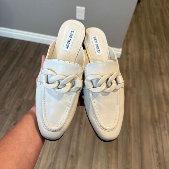 Steve Madden Cally Bone  Leather Mules 8 - Picture 1 of 8